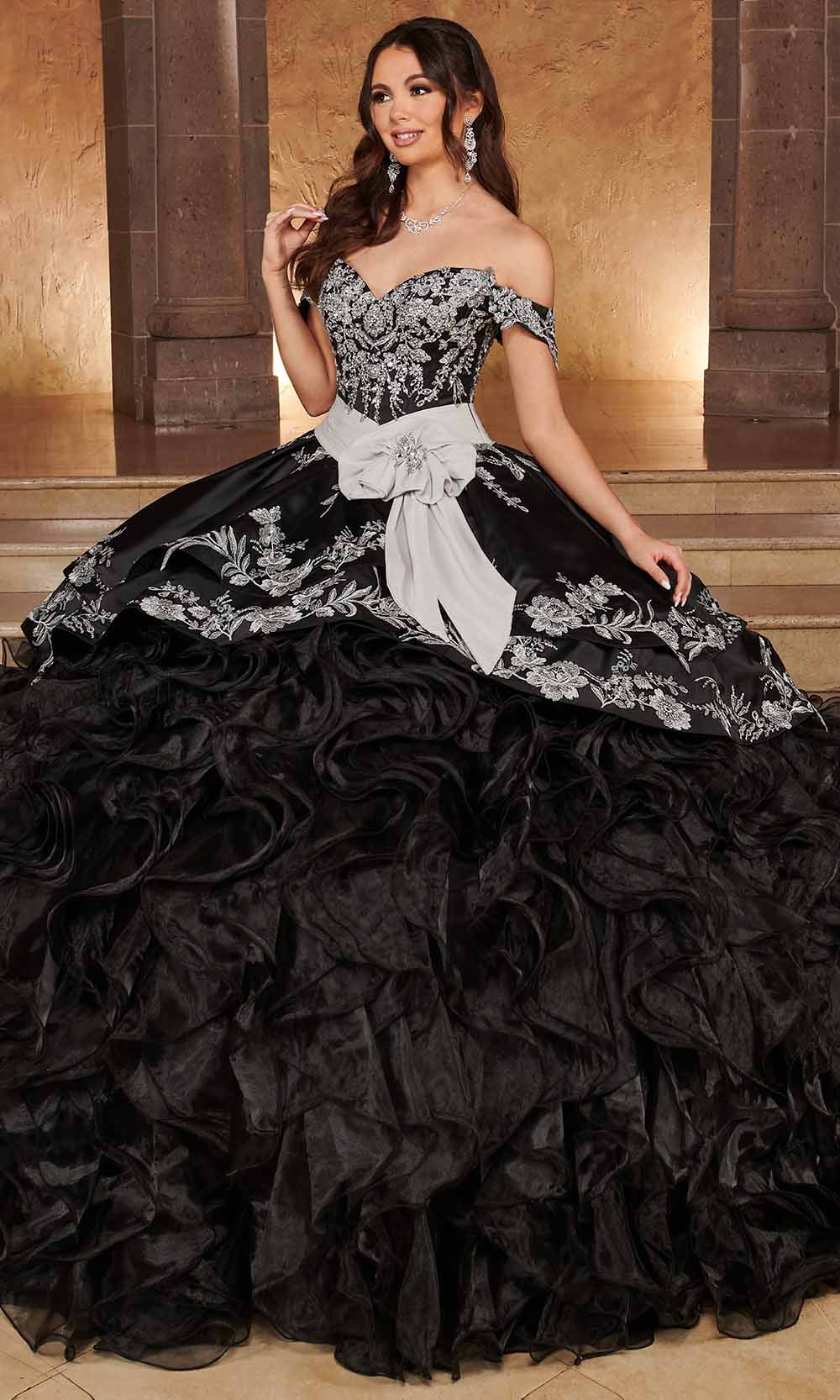 Image of Rachel Allan RQ3104 - Sweetheart Organza Ruffle Ballgown