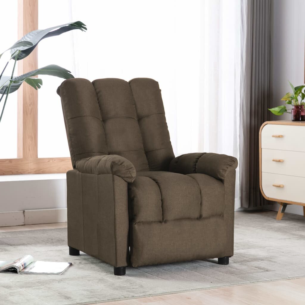 Image of Recliner Brown Fabric