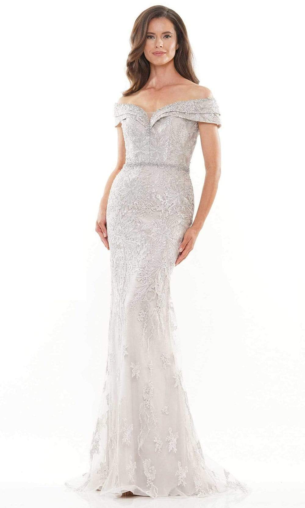 Image of Rina Di Montella - RD2737 Beaded Lace Mermaid Gown