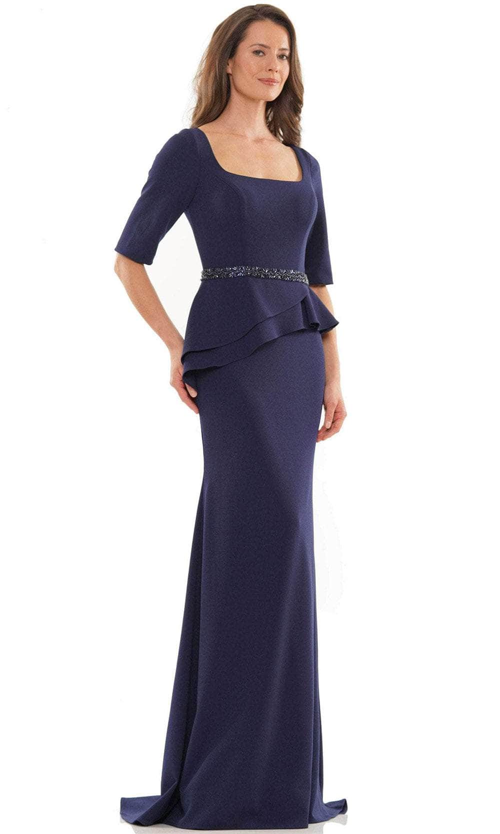 Image of Rina Di Montella RD2761 - 3/4 Sleeves Square Neck Long Dress