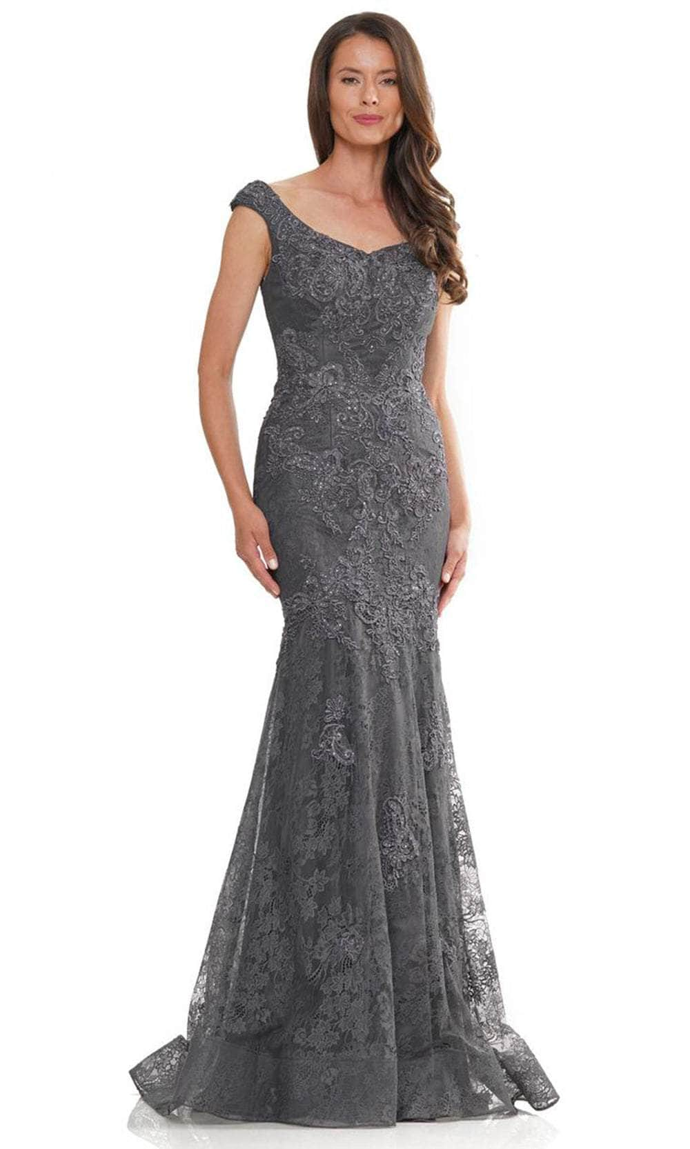 Image of Rina di Montella RD2996 - Lace Cap Sleeve Prom Gown