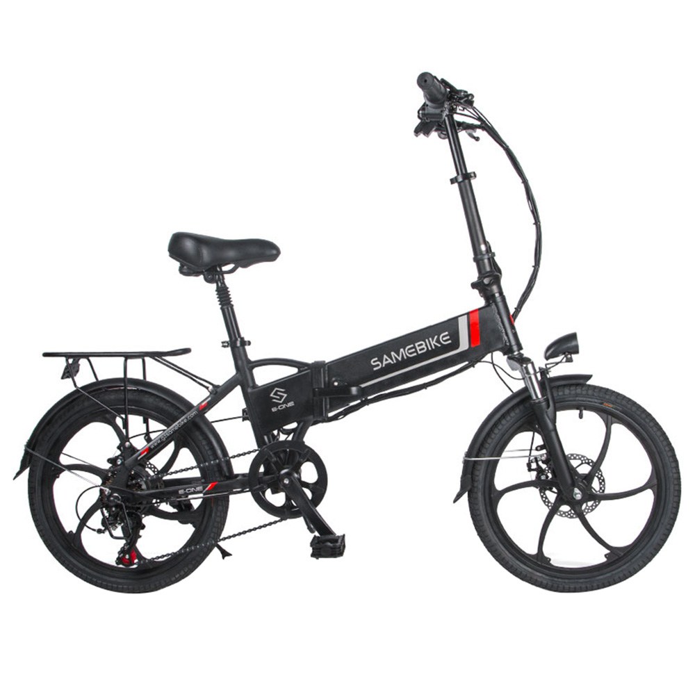 Image of SAMEBIKE 20LVXD30 Folding Electric Moped Bike Black