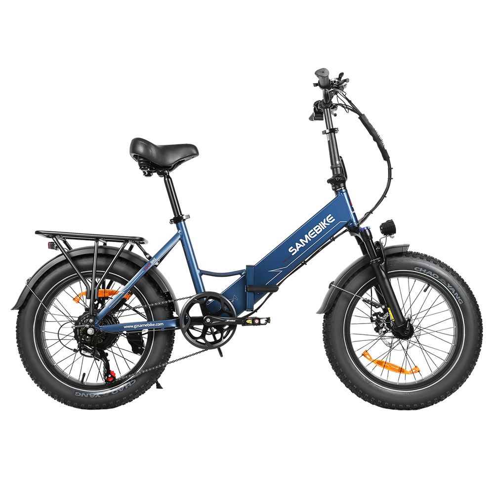 Image of SAMEBIKE LOTDM200-II Folding Electric Bike Blue