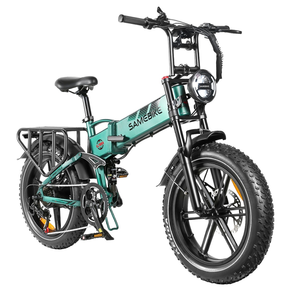 Image of SAMEBIKE RS-A02 Electric Bike 20in 1200W Motor 48V 17AH 45km/h - Green