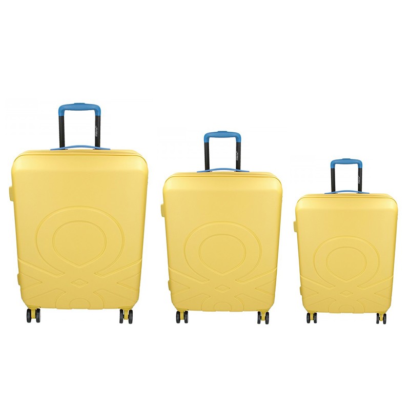 Image of Sada 3 cestovních kufrů United Colors of Benetton Kanes SML - žlutá CZ