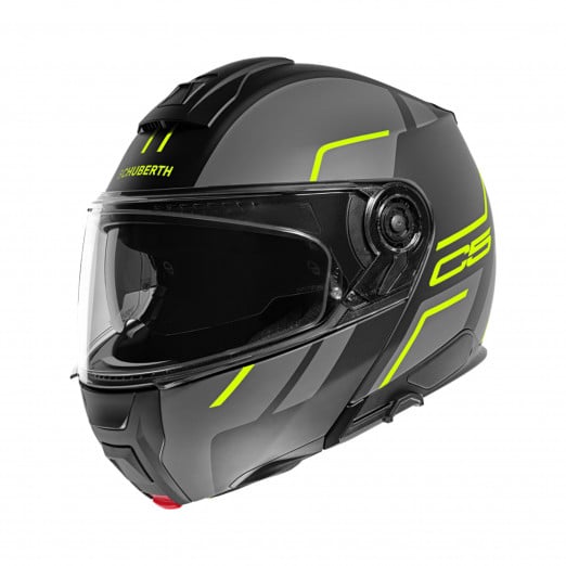 Image of Schuberth C5 Master Black Yellow Modular Helmet Size M ID 4017765145033