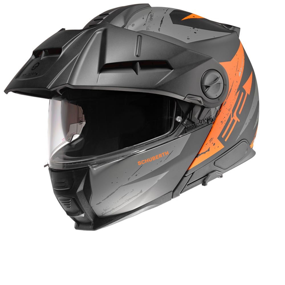 Image of Schuberth E2 Explorer Black Orange Modular Helmet Size S ID 4018279156973