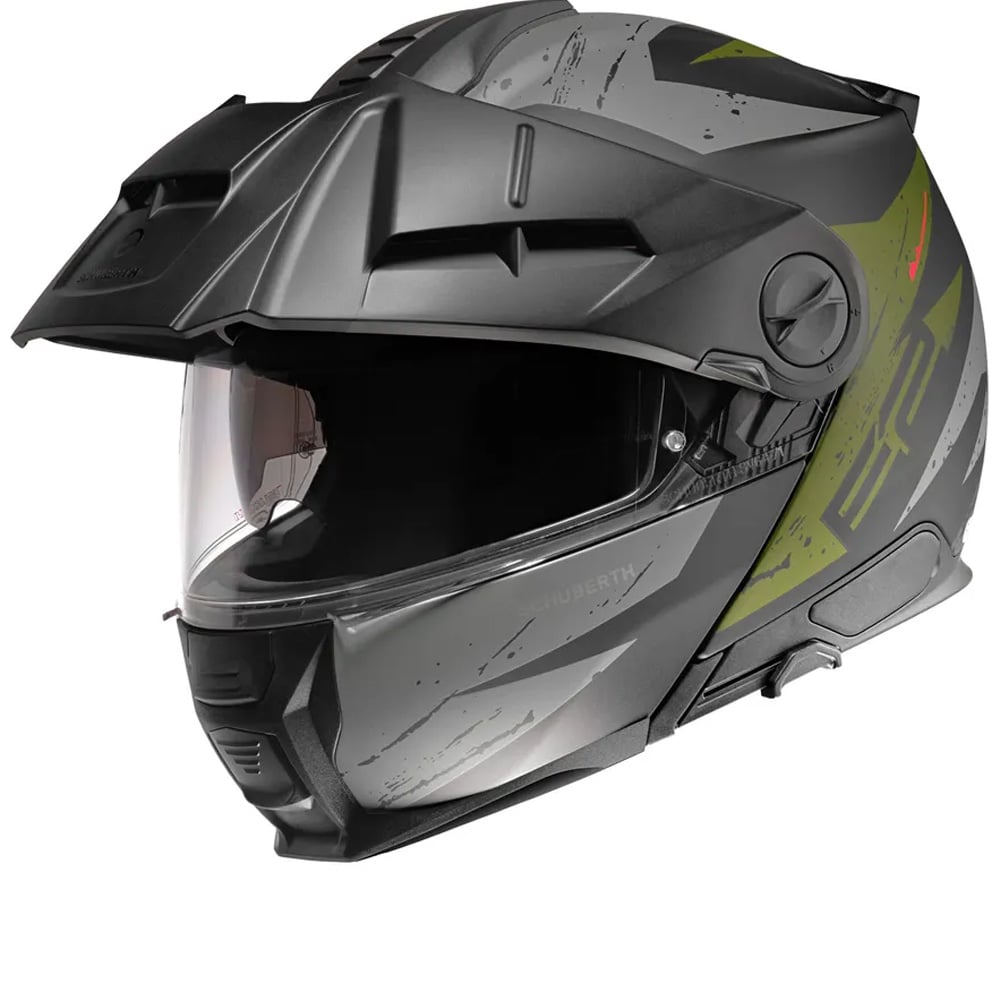Image of Schuberth E2 Explorer Dark Green Modular Helmet Size XS ID 4018262156805