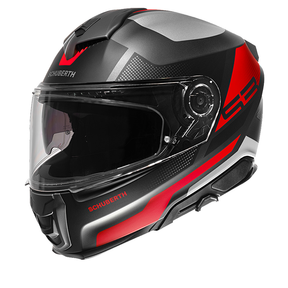 Image of Schuberth S3 Daytona Black Grey Red Full Face Helmet Size 2XL EN