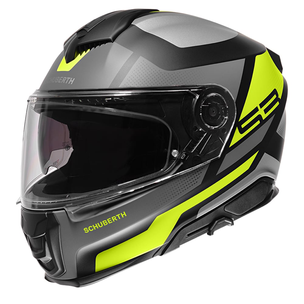 Image of Schuberth S3 Daytona Black Yellow Full Face Helmet Size XL EN