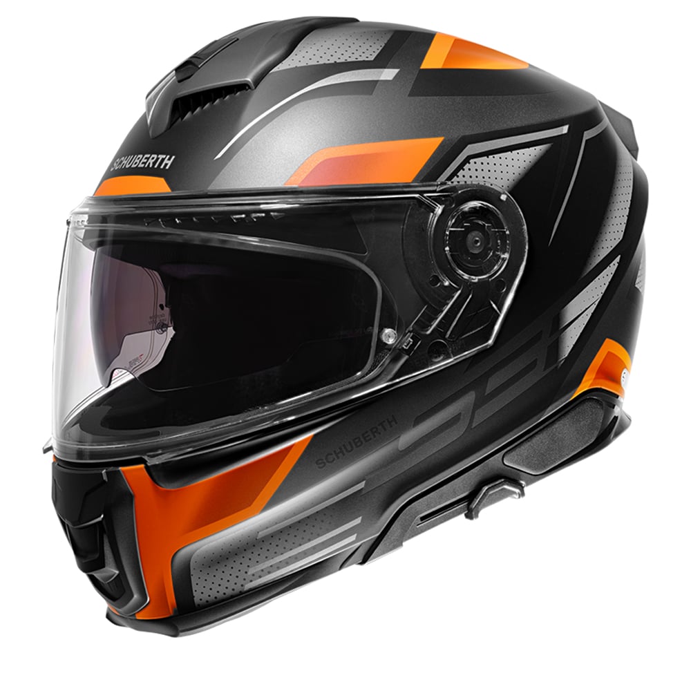 Image of Schuberth S3 Storm Black Orange Full Face Helmet Talla M