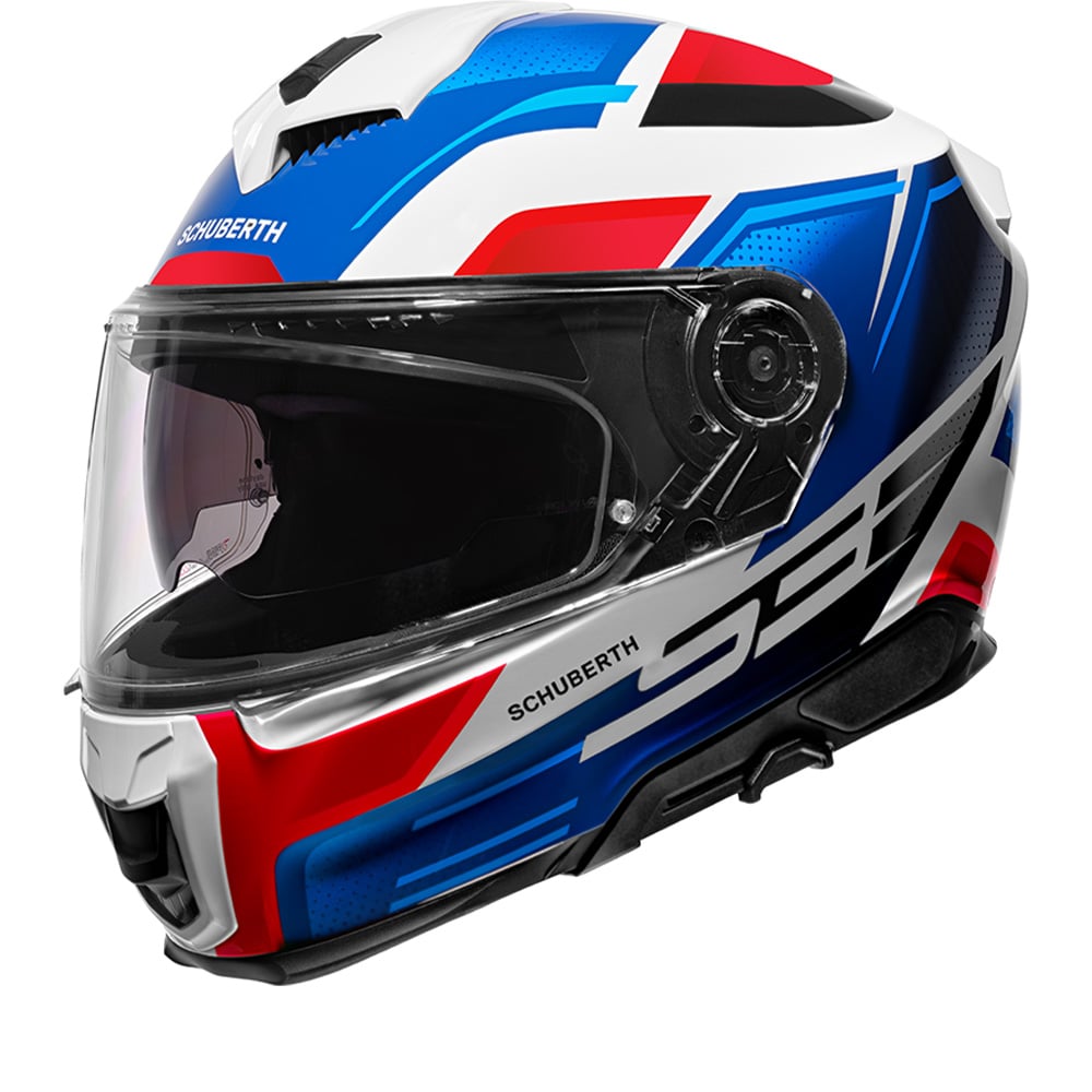 Image of Schuberth S3 Storm Blue Red Full Face Helmet Size 2XL ID 4018312157301