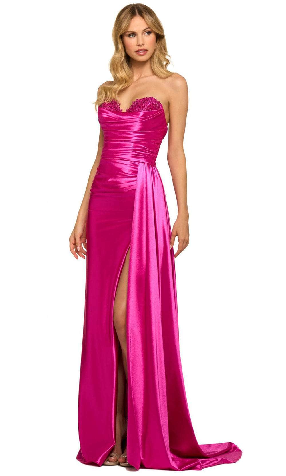 Image of Sherri Hill 55230 - Strapless Ruched Bodice Evening Gown