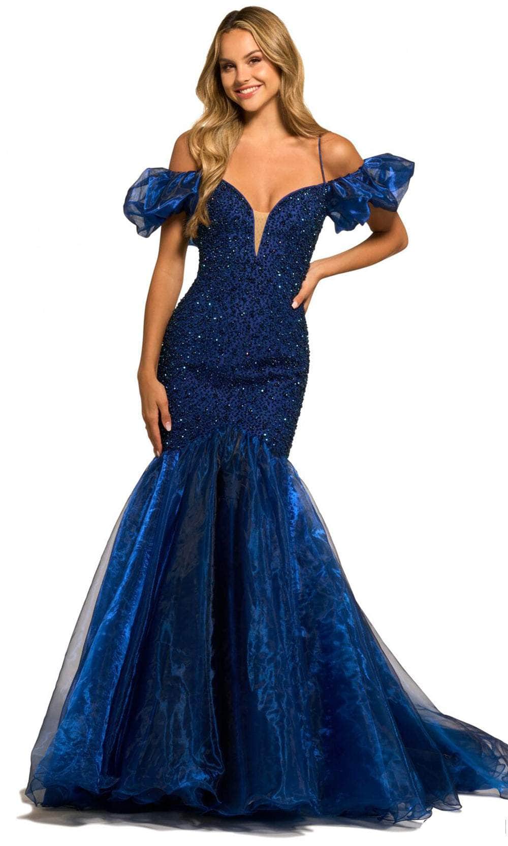 Image of Sherri Hill 55422 - Off Shoulder Beaded Prom Gown