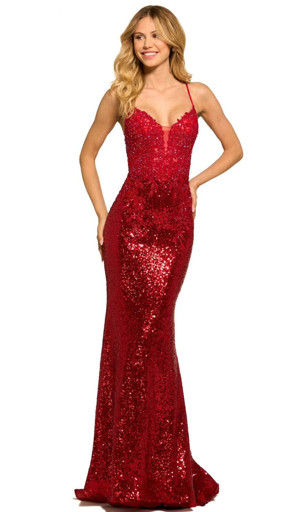 Image of Sherri Hill 55524 - Lace Bod Sequined Trumpet Evening Dress