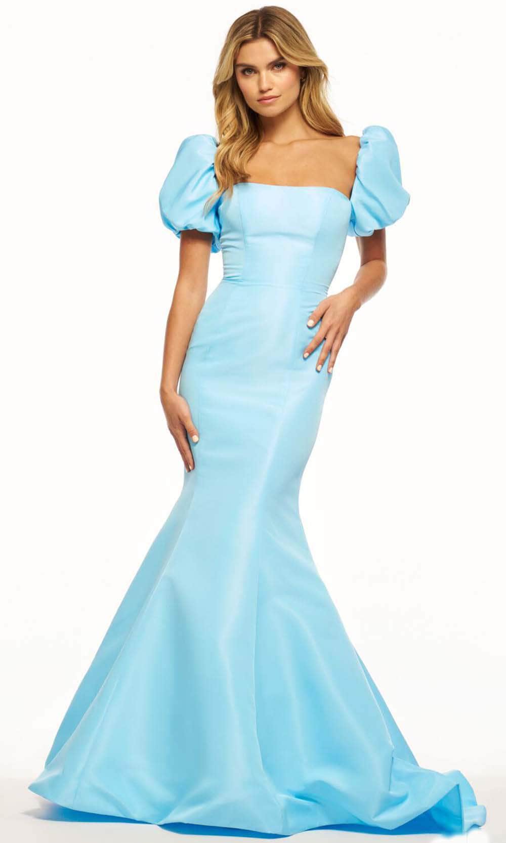 Image of Sherri Hill 55995 - Puff Sleeve Taffeta Evening Gown