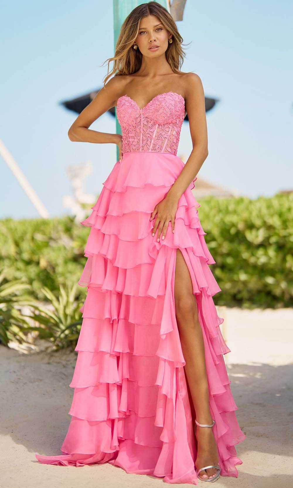 Image of Sherri Hill 56162 - Strapless Corset A-Line Gown