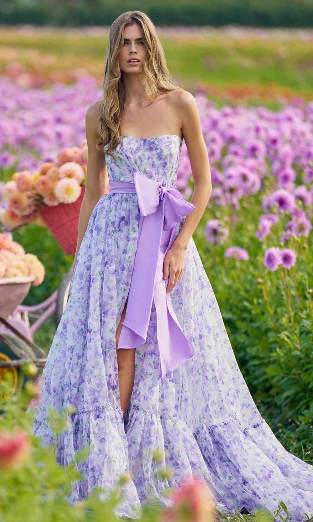Image of Sherri Hill 56243 - Strapless Floral Gown