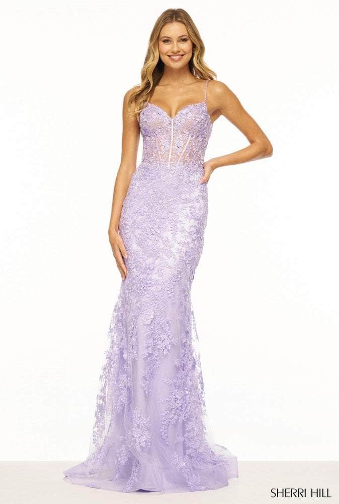 Image of Sherri Hill 56252 - Lace Sleeveless Gown