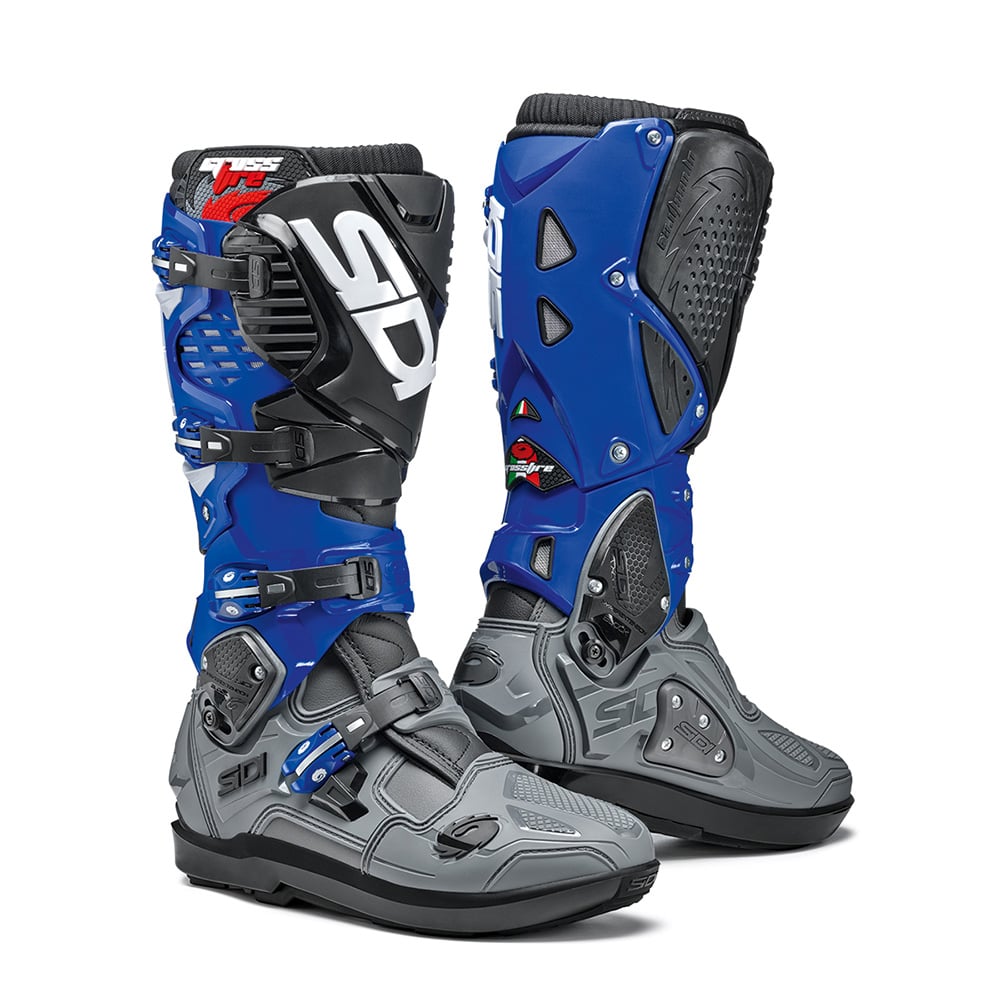 Image of Sidi Crossfire 3 SRS MX Boots Grey Blue Black Größe 41