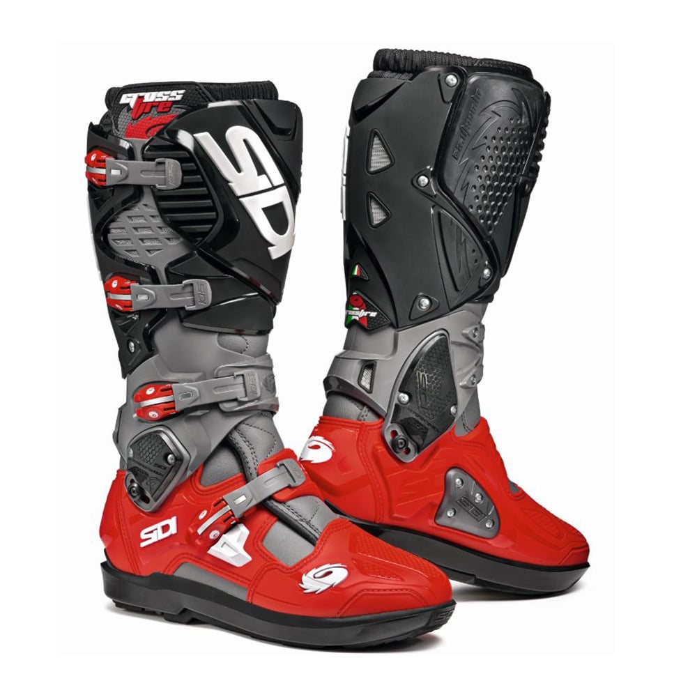 Image of Sidi Crossfire 3 SRS MX Boots Grey Red Black Größe 46