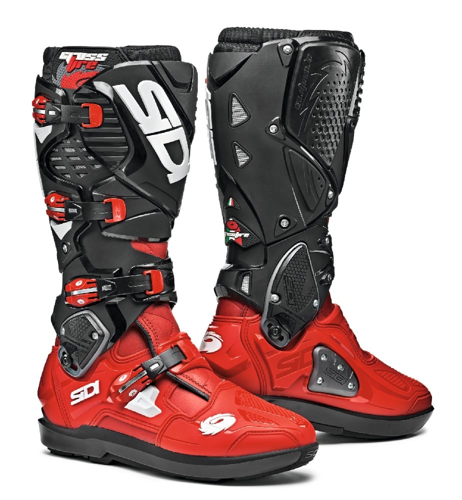 Image of Sidi Crossfire 3 SRS Rot Rot Schwarz Stiefel Größe 42