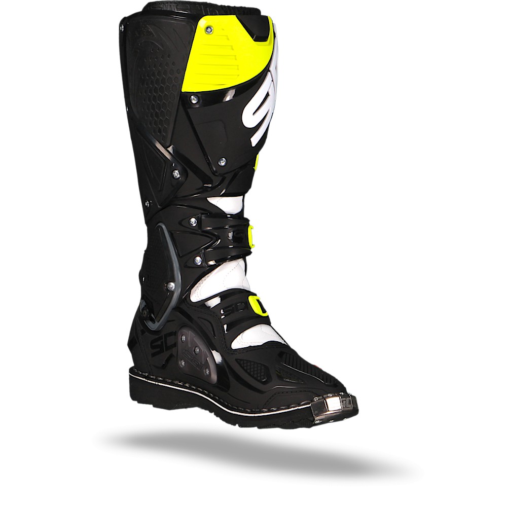 Image of Sidi Crossfire 3 Weiß Schwarz Gelb Fluo Stiefel Größe 40