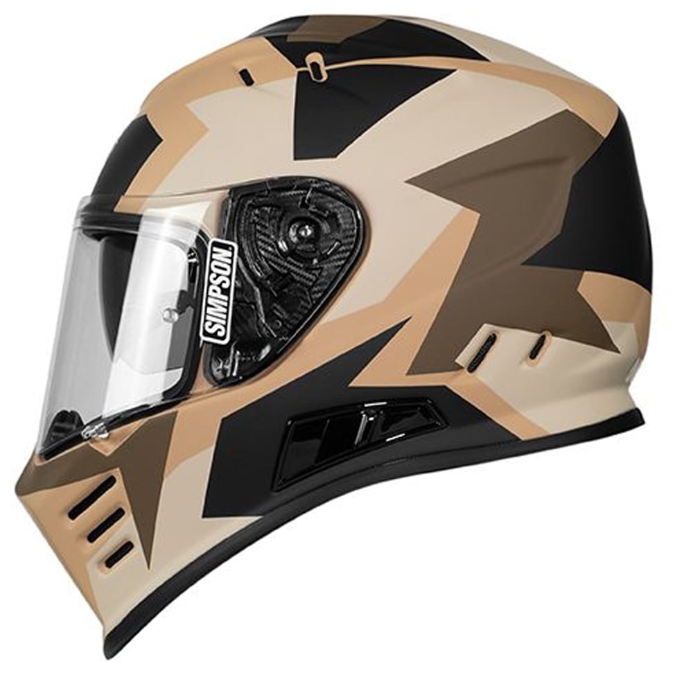 Image of Simpson Venom Panzer Tan Brown ECE2206 Full Face Helmet Talla L