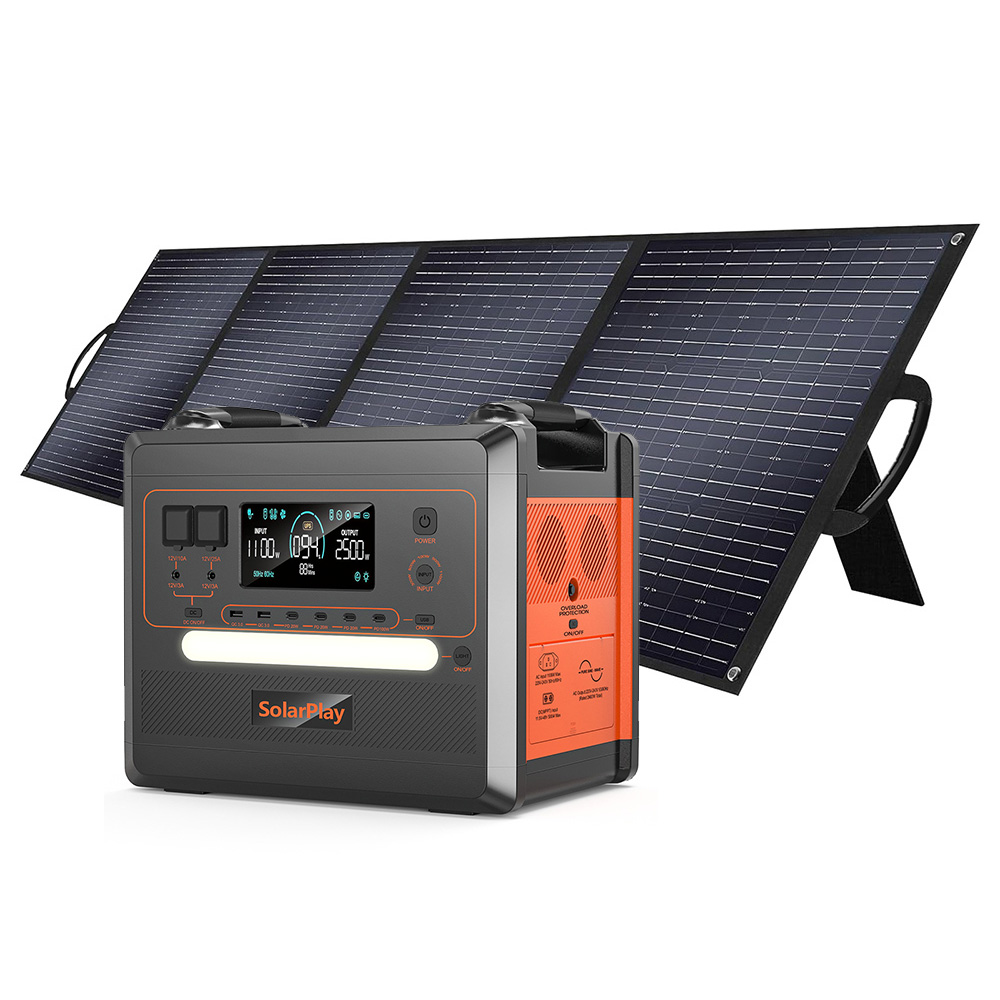 Image of SolarPlay Q2402M 2304Wh 2500W Power Station + 200W Solar Panel