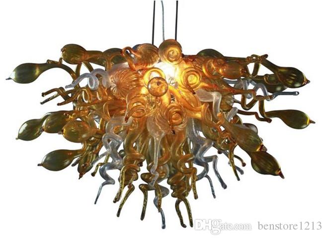 Image of Special New Designed Murano Style Glass Pendant Lamps Modern European Blown Glass Chandelier LED Light Small Contemporary Chandeliers