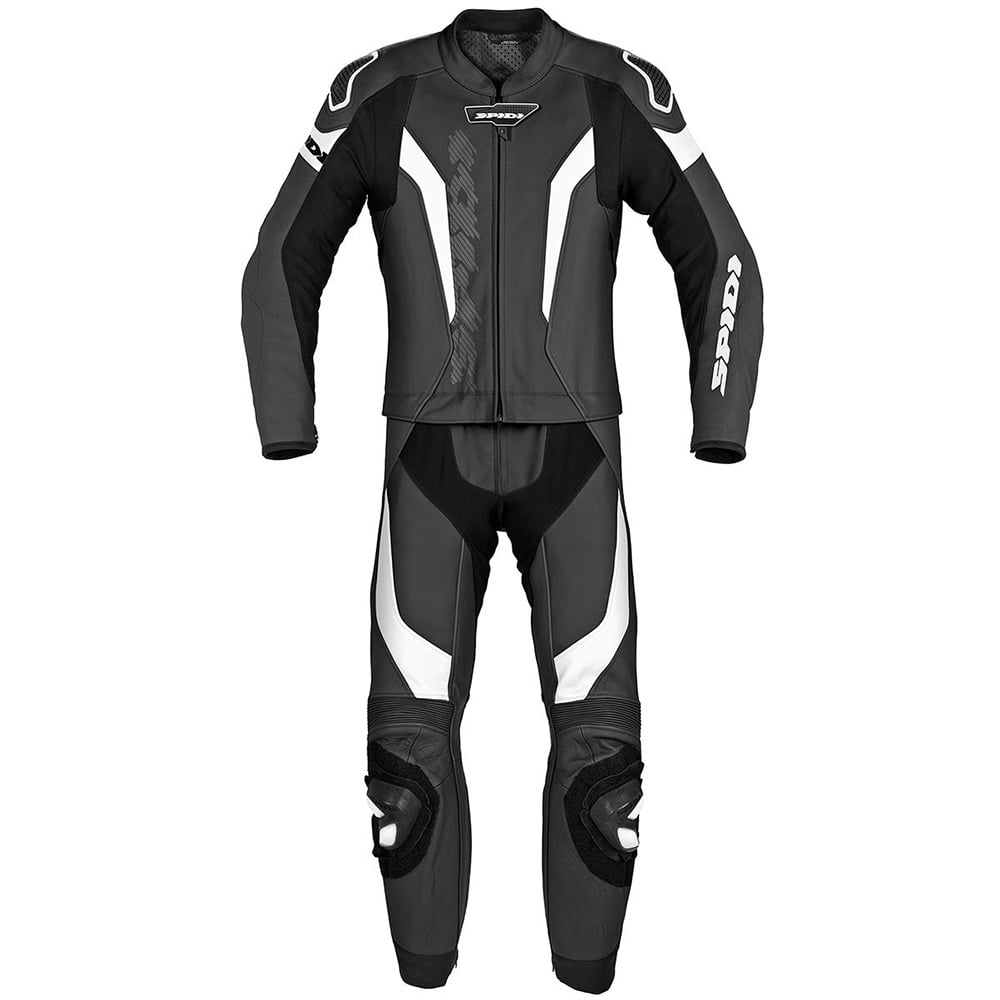 Image of Spidi Laser Touring Short Two Piece Racing Suit White Black Size 50 ID 8030161485257