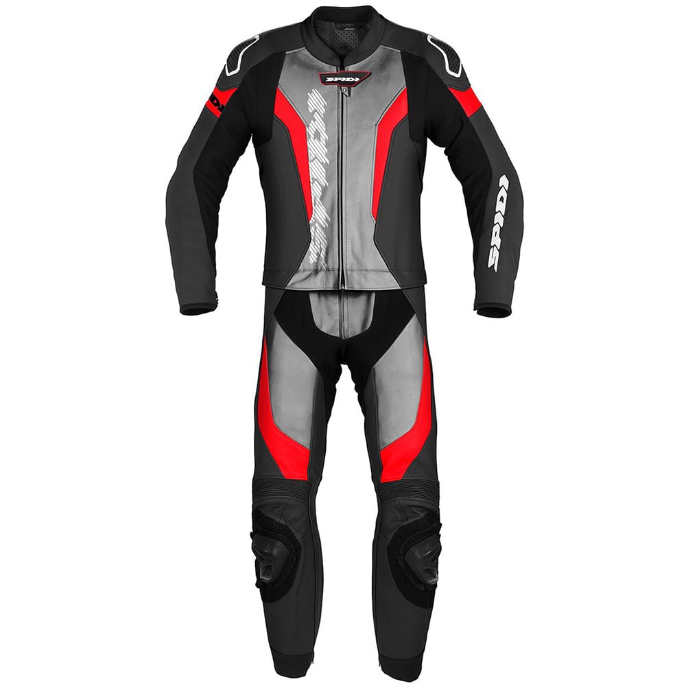 Image of Spidi Laser Touring Two Piece Racing Suit Red Black Size 48 ID 8030161485196