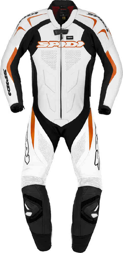 Image of Spidi Supersport Wind Pro Black Orange One Piece Racing Suit Size 50 ID 8030161268577