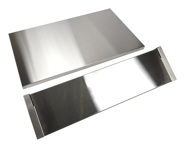 Image of Stainless Steel Backsplash with Dual Position Shelf ID W10225949