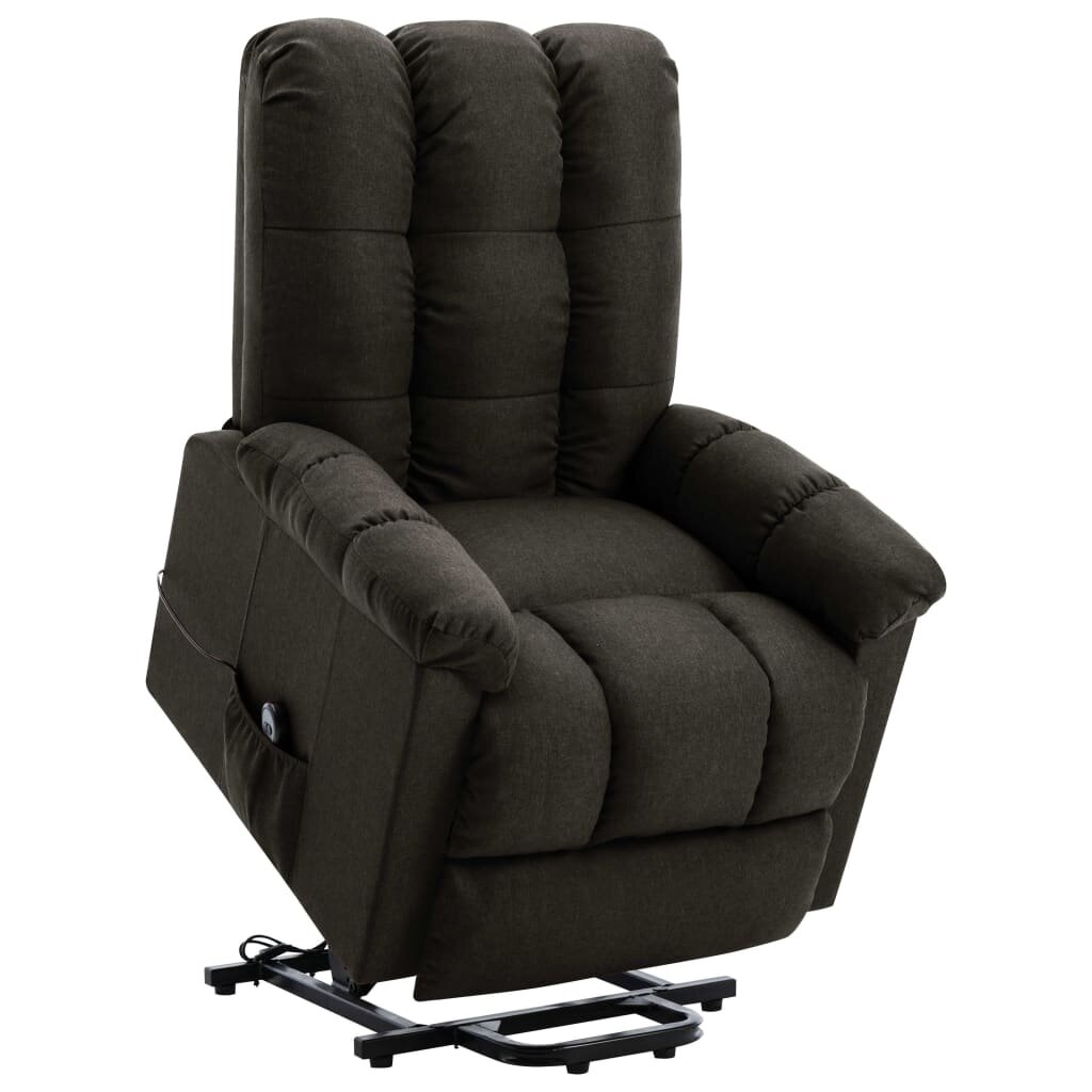 Image of Stand-up Recliner Dark Brown Fabric