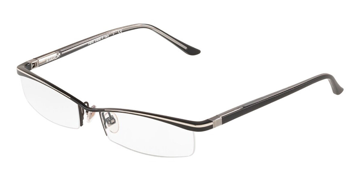 Image of Starck SH0001D Formato Asiático 0060 Óculos de Grau Pretos Masculino BRLPT