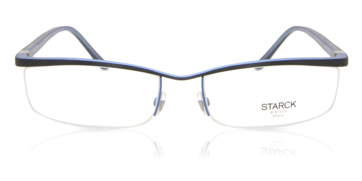 Image of Starck SH0801D Formato Asiático 0053 Óculos de Grau Pretos Masculino BRLPT