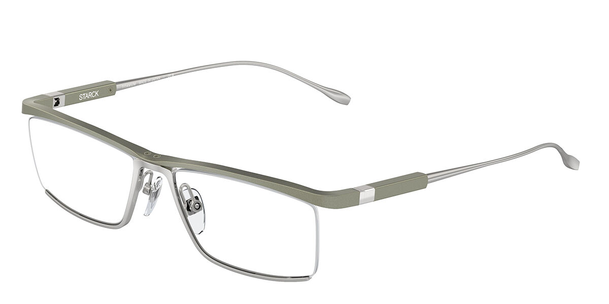 Image of Starck SH2083T Asian Fit 0003 Óculos de Grau Verdes Masculino PRT
