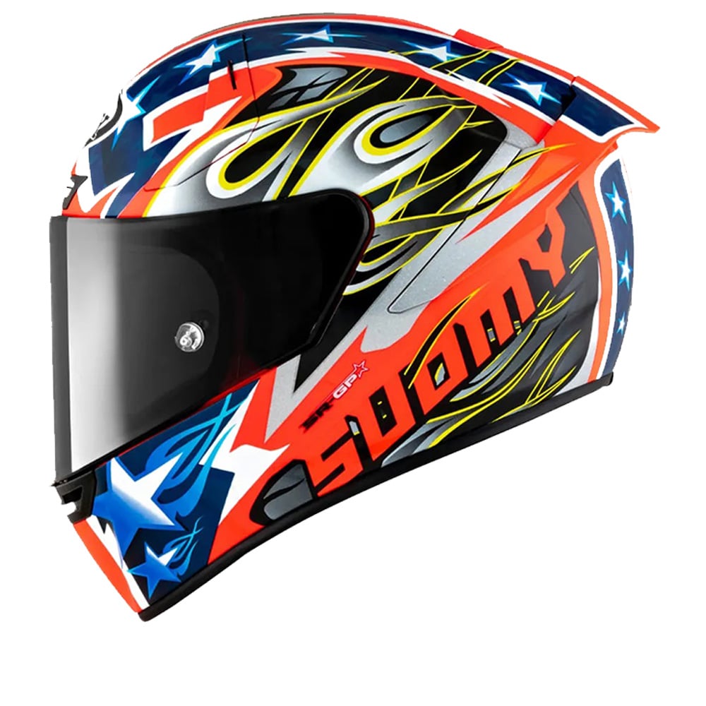 Image of Suomy SR-GP Glory Race ECE 2206 Red Blue Full Face Helmet Size 2XL ID 8020838358663