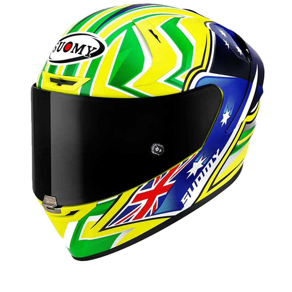 Image of Suomy SR-GP Top Racer ECE 2206 Yellow Full Face Helmet Talla XL
