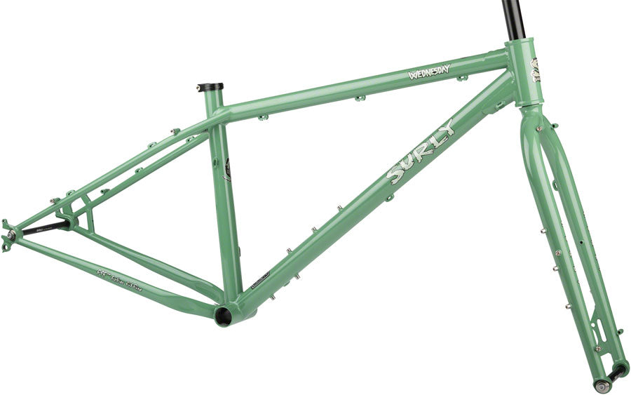 Image of Surly Wednesday Fat Bike Frameset - 26" Steel Shangri-La Green Large