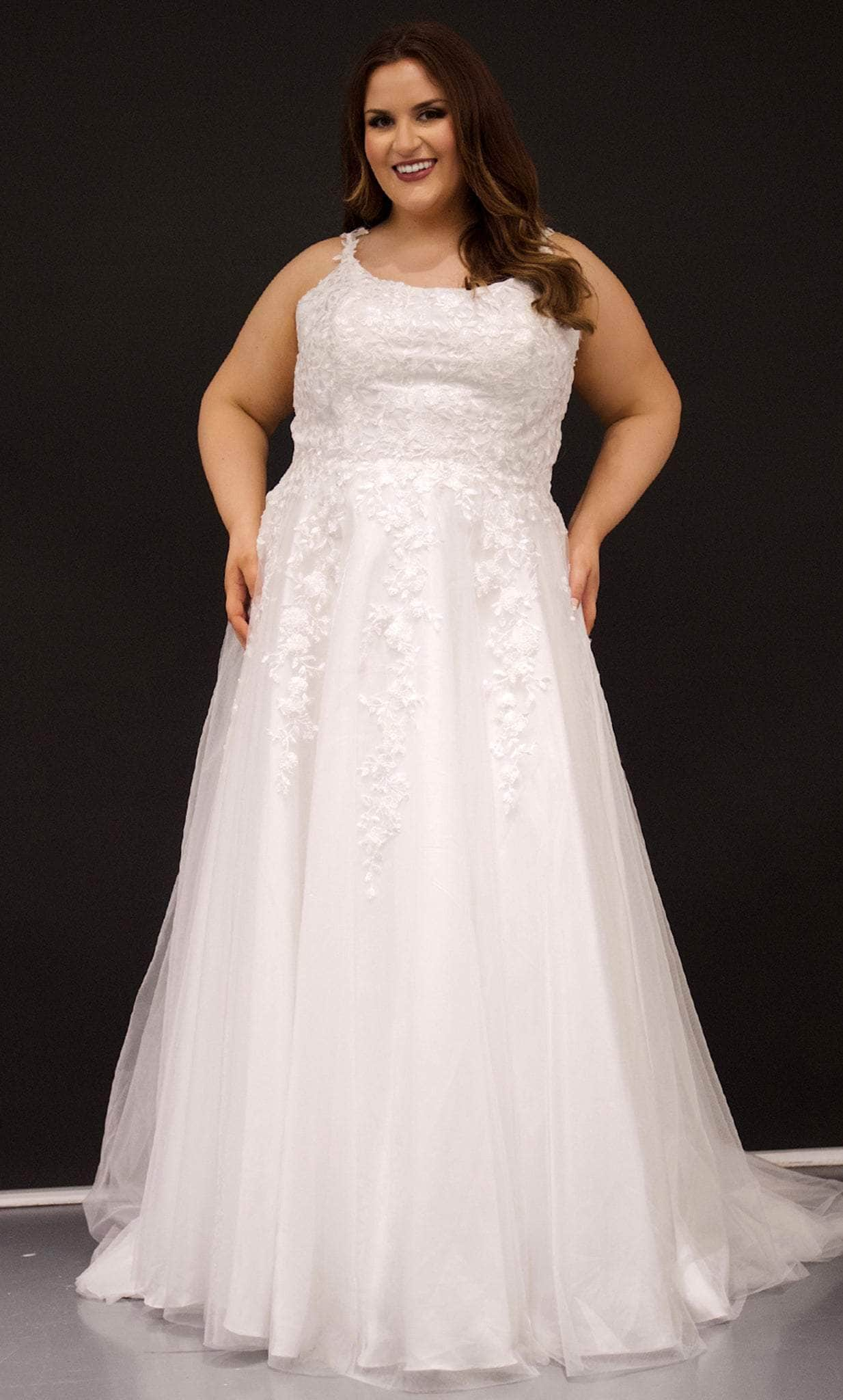 Image of Sydney's Closet Bridal SC5299 - Scoop Embroidered Bridal Gown