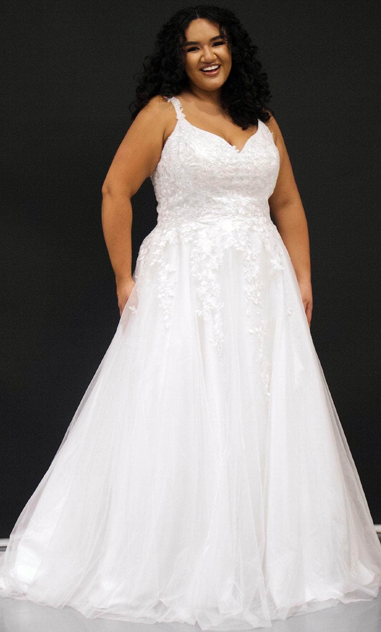 Image of Sydney's Closet Bridal SC5300 - Sleeveless V Neck Bridal Gown