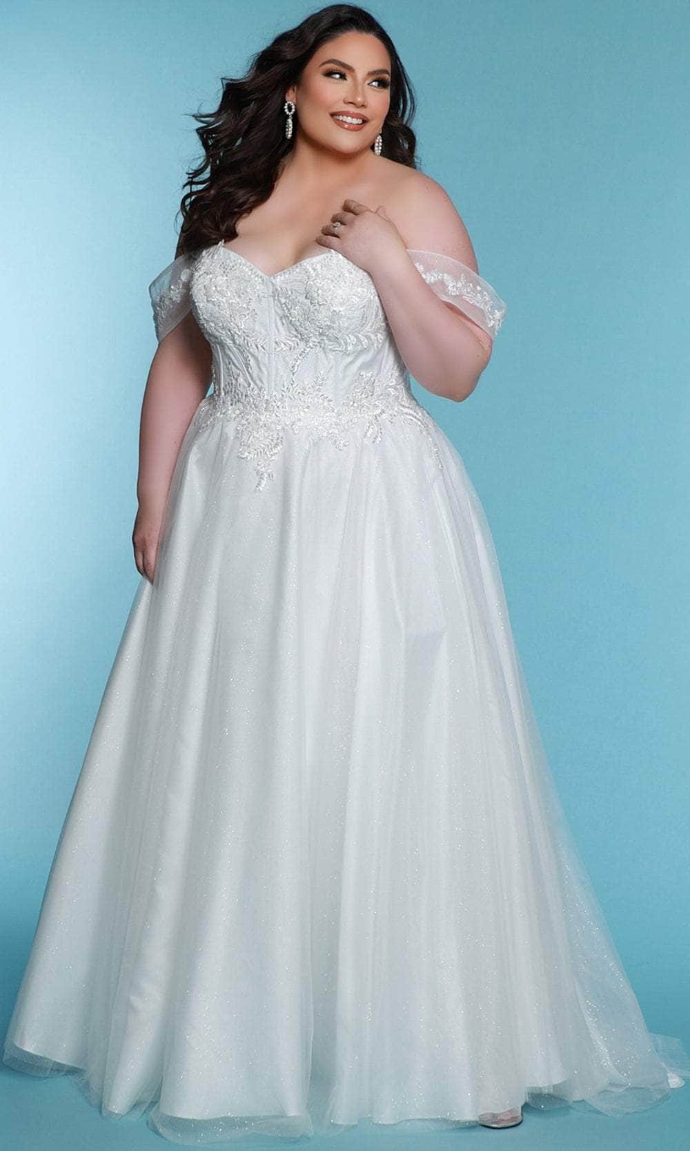 Image of Sydney's Closet Bridal SC5312 - Sweetheart Neck Lace Applique Bridal Gown