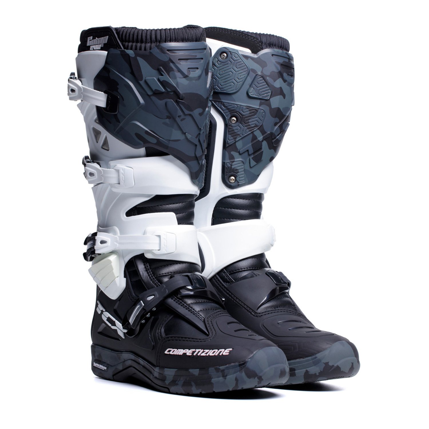 Image of TCX Comp Evo 2 Michelin Schwarz Weiß Camo Stiefel Größe 42