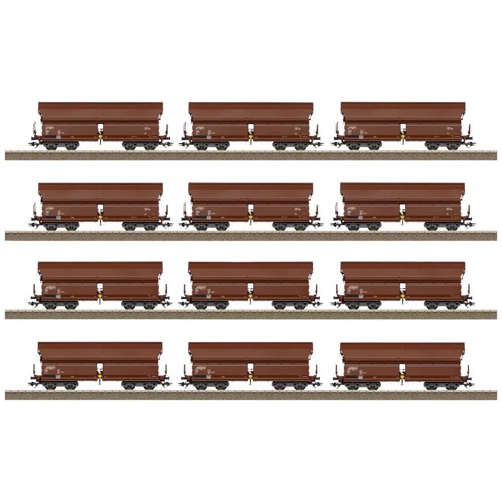 Image of TRIX H0 24968 H0 set of 12 pivot roof wagon valley 968 of DB