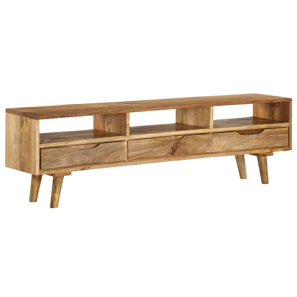 Image of TV Cabinet Solid Mango Wood 551"x118"x161"