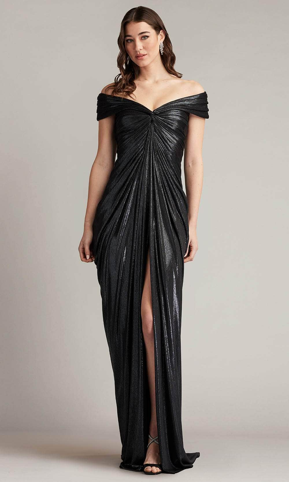 Image of Tadashi Shoji BSJ24630L - Off Shoulder Lame Evening Gown