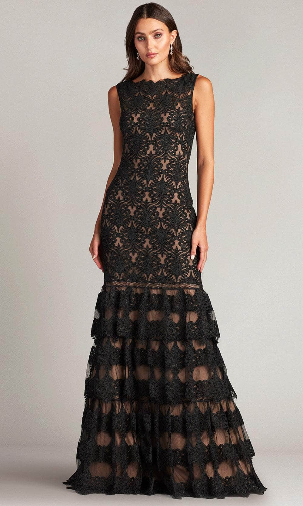 Image of Tadashi Shoji CDY24229L - Tiered Embroidered Long Gown