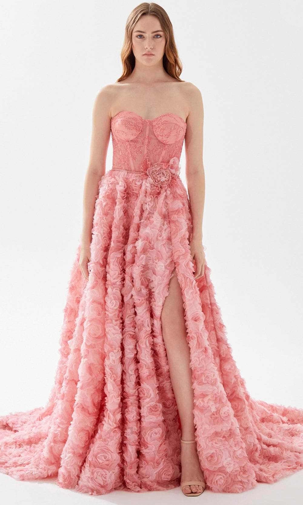 Image of Tarik Ediz 52113 - Sweetheart Floral Prom Dress
